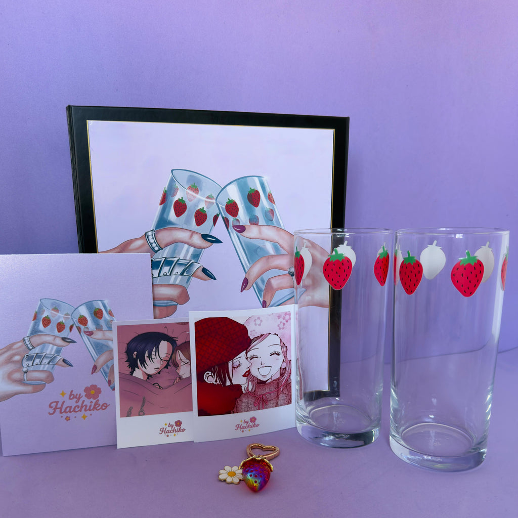 Packs exclusivo de vasos de fresitas inspirado en el Anime Nana