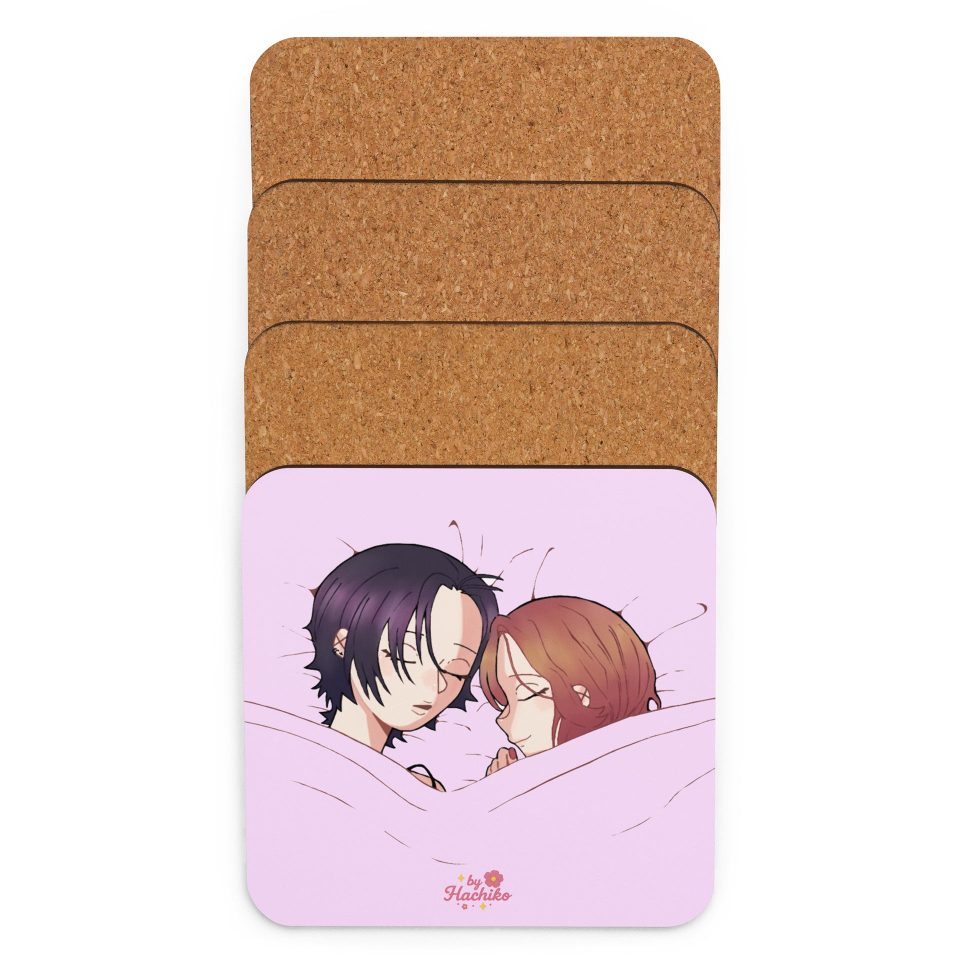 posavasos NANA kawaii con base de corcho y arte exclusivo ByHachiko