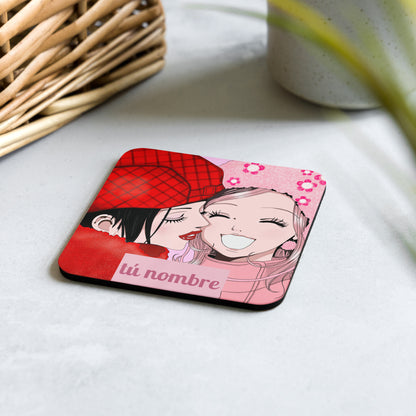 Posavasos personalizado anime NANA en ambiente decorativo estilo kawaii – ideal para escritorio y hogar