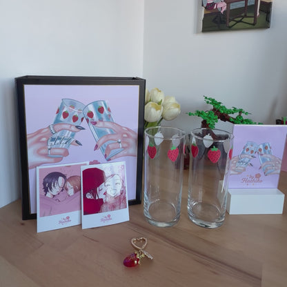 Pack Vasos de Fresitas NANA 🍓 + Arte Digital Oficial de Regalo | ByHachiko
